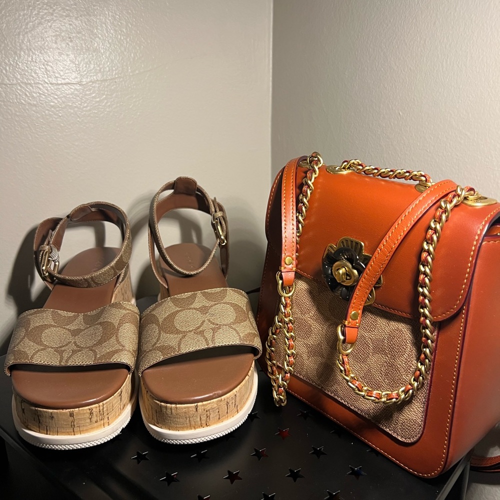New coach back pack and size 10 espadrilles